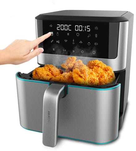 Cecotec Airfryer XXL - 8 Liter - 10 Bakprogramma's - Krachtig 1800w Vermogen - 30 tot 200 graden - Touchscreen