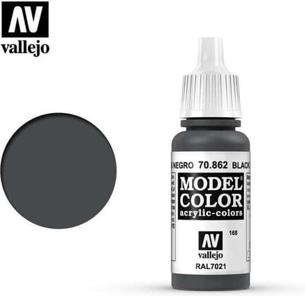 Vallejo Hobbyverf Acrylverf - 70862 Model Color Black Grey - Acryl Verf flesje - 17 ml