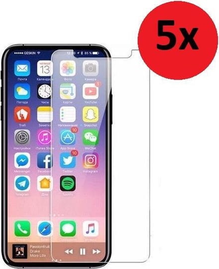 Geschikt voor iPhone X/ XS Screenprotector - X/XS Screen Protector 5x Bescherm Glas