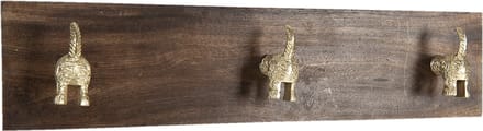 Clayre & Eef Wandkapstok 44x8x10 cm Bruin Hout