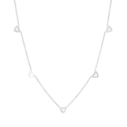 JewelGalerie- Ketting - Open Hart - Zilver