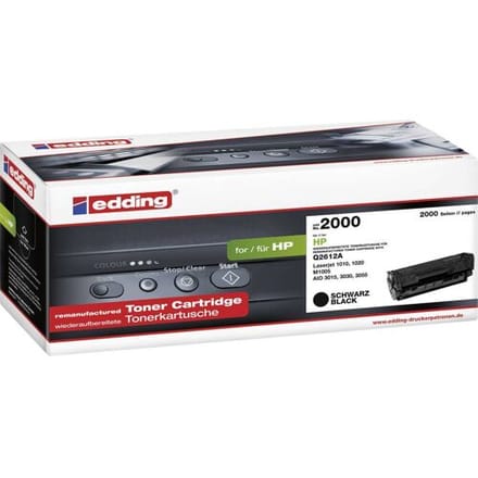 Edding EDD-2000 Toner vervangt Canon, HP 12A Zwart 2000 bladzijden Compatibel Tonercassette