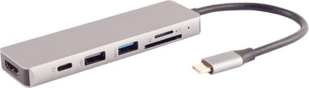 S/CONN maximum connectivity 14-05027 laptop dock & poortreplicator Bedraad USB 3.2 Gen 1 (3.1 Gen 1) Type-C Grijs