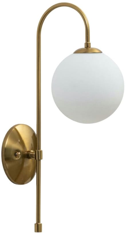Kosilum - Oriol - Wandlamp - Goud/Messing - Metaal en glas