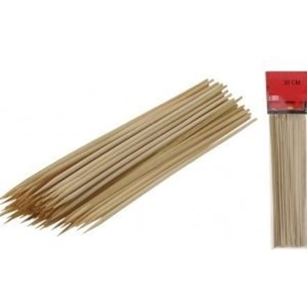 Excellent Houseware BBQ Sate/spiesjes prikkers - 100x - bamboe hout - 30 cm - spiezen - satestokjes