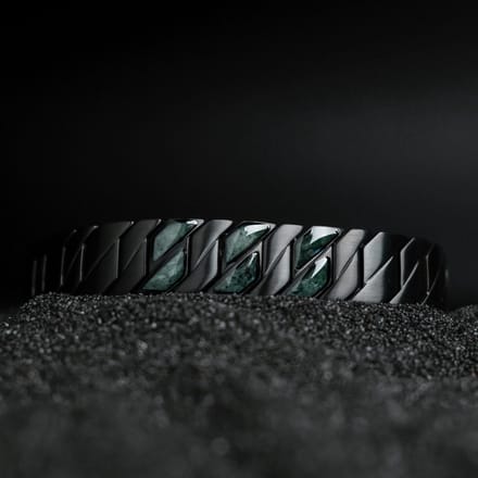 Holzkern armband Bariton (Marmer-Zwart)