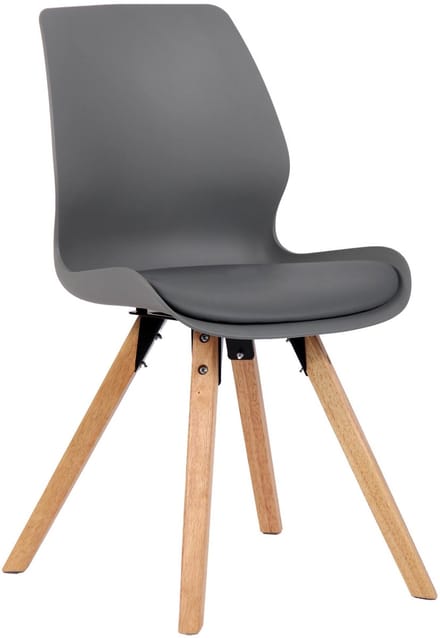 CLP Luna Eetkamerstoel - Modern - Rugleuning - 136 kg - Kunststof/grijs