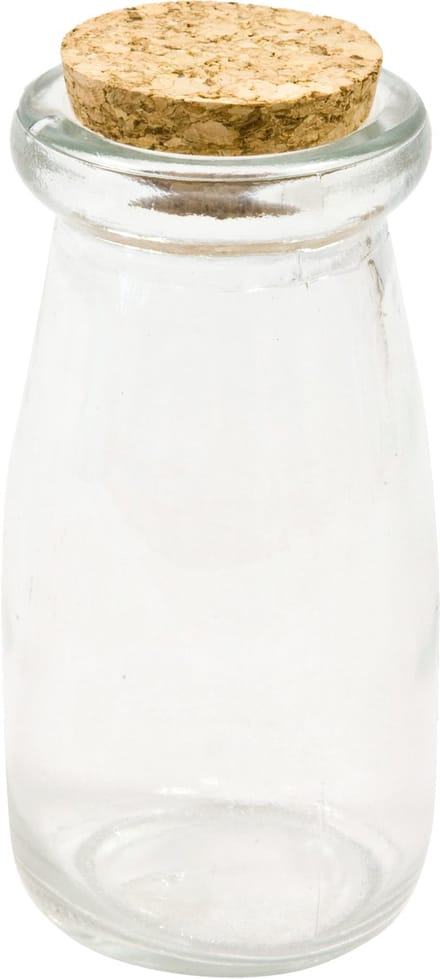HOBI - Glazen fles met kurken stop 9,5 cm transparant voor candy bar