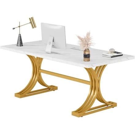 Tribesigns Bureau Computertafel, 160 x 80 x 75 cm Moderne Kantoortafel PC Werktafel Eettafel