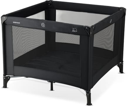 Deryan Kinderbox - Campingbedje - Inklapbare box - 100x100cm - Zwart