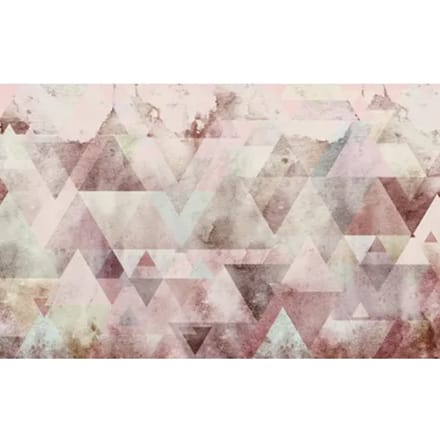 Fotobehang - Triangles Red 400x250cm - Vliesbehang