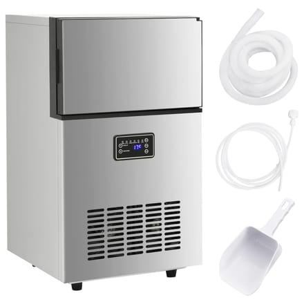 vidaXL IJsblokjesmachine 45 kg / 24 u zilverkleurig