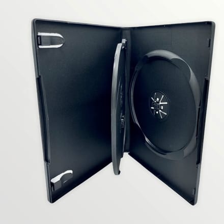 14mm Zwart 3 Disc DVD Case - 25 Pack met Ruimte voor Inlegvel