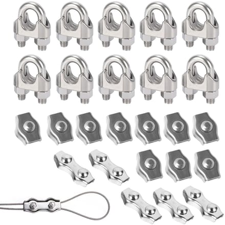 Set van 25 Kabelclips, 3 Verschillende Types voor Kabeldiameter 3 mm, Ideaal voor Kabels, Kledinglijnen en Tuinconstructies
