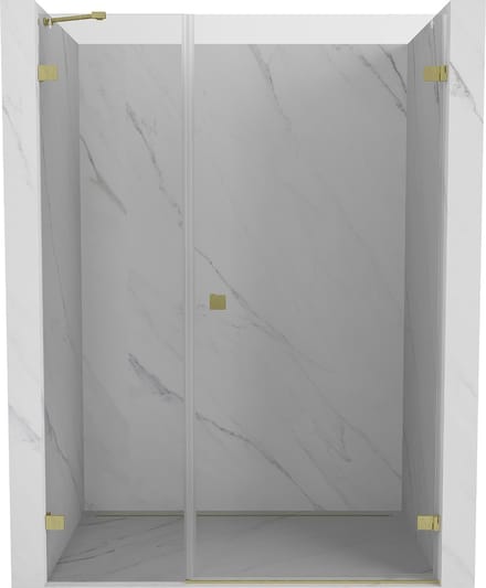 Mexen Lunar-B draaideur douche rechts 140 , transparant, goud geborsteld - 832S-140-050-55-00-P