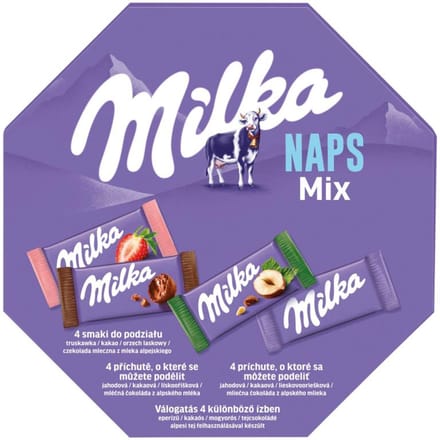 Milka Naps Mix Melkchocolade mix 138 g (27 stuks)