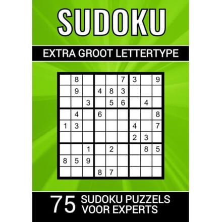 Sudoku Extra Groot Lettertype - 75 Sudoku Puzzels Voor Experts - Puzzelboeken & Meer
