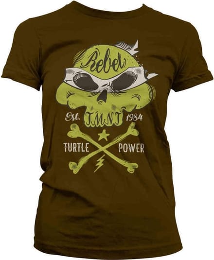 Teenage Mutant Ninja Turtles Dames Tshirt -M- Rebel Turtle Power Bruin