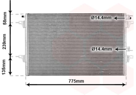 Van Wezel - LUCHTCONDENSATOR VOOR RENAULT ESPACE 2002-2006 8200033733