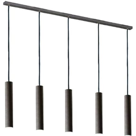 Argon Hanglamp Brenta, antraciet, staal lengte 110 cm 5-lamps