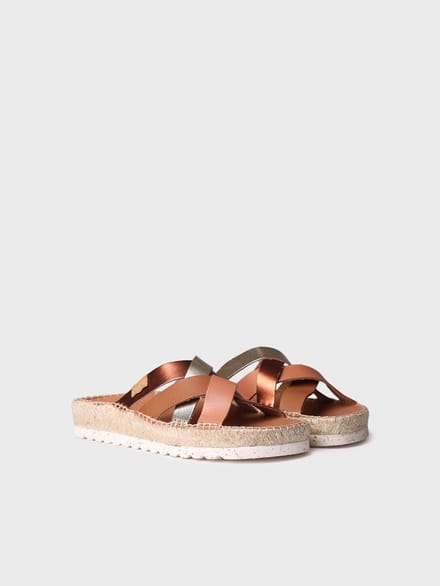 Damessandaal van leer in BIO-stijl | BIMBA