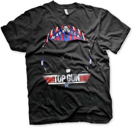 Top Gun Heren Tshirt -S- Maverick Helmet Zwart