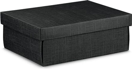 Geschenkdoos, cadeaudoos met deksel karton ZWART, 34x25x12cm (10 stuks)
