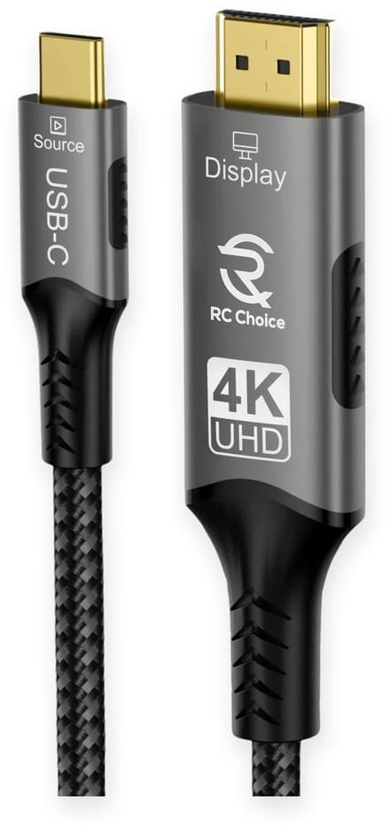 USB C naar HDMI Kabel - 4K 60Hz - 2 Meter - Sterk en Flexibel Nylon