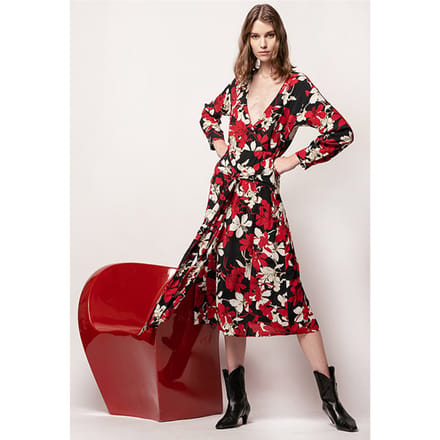 PINKO Utilizzare 1 Abito Marocaine S Multi. Black/white/red Größe: 38 | Midikleider Outlet | Damen | Schwarz