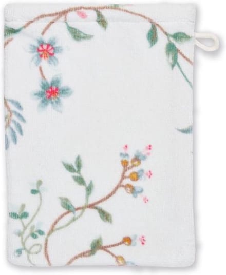 PIP Studio badgoed Les Fleurs wit - Washand 16x22 cm