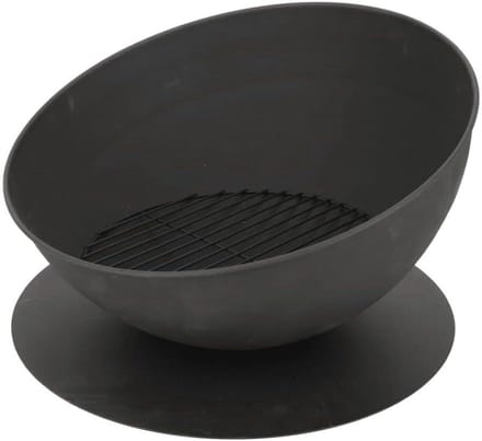 Vuurschaal Schuin - Buitenhaard - Avond Ontspanning - Windbeschermend Design - 4.93 Kilogram - Zwart