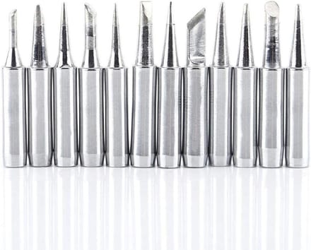Set van 12 Interchangeable Soldering Iron Tips voor Solderen, Geschikt voor Diverse Soldering Stations en Elektronica Projecten