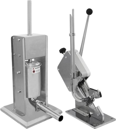 Worstenvuller met worstclipper - zilver - 5 l - 2000 clips