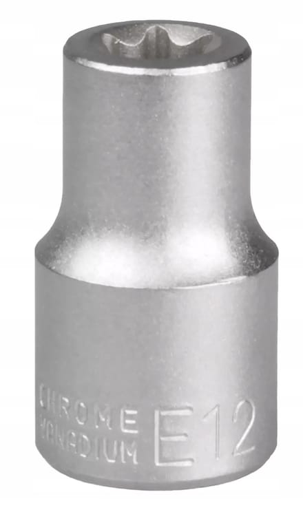 MJW Torx E12 dop 1/2" - Durzame CrV staal