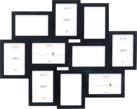 Deknudt Frames multifotolijst S68UC2 P10 - zwart - houtfineer - 10x 10x15