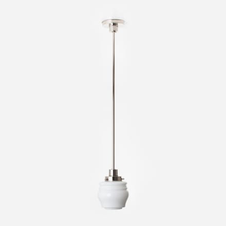 Hanglamp Bloemknop 20's Nikkel - Art Deco Trade