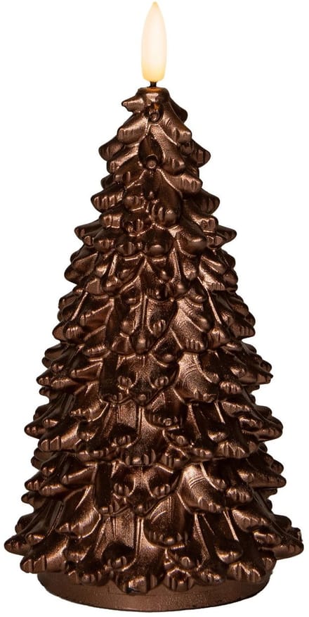 Annas collection - Kaars kerstboom 3d d9,5h20 cm brons