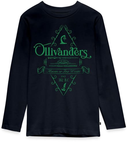 Harry Potter Olivanders Winkel Groen Logo Premium T-Shirt Tiener Lang