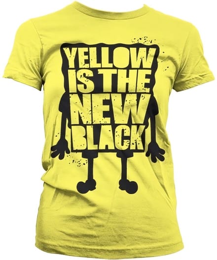 SpongeBob SquarePants Dames Tshirt -M- Yellow Is The New Black Geel