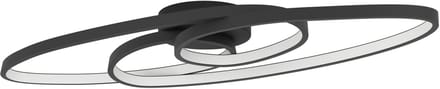 EGLO Gianella Plafondlamp - LED - Aluminium|Staal|Kunststof - Zwart|Wit