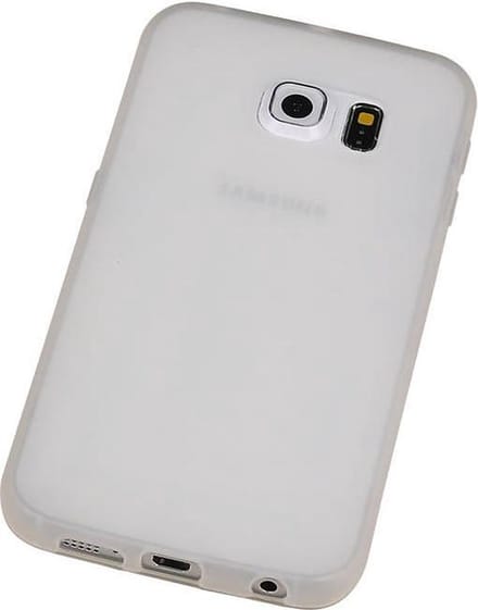 Samsung Galaxy S6 edge TPU Hoesje Transparant Wit � Back Case Bumper Hoes Cover