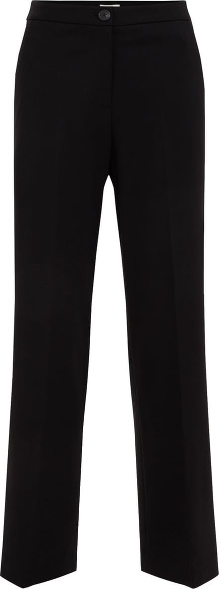 WE Fashion Dames petite wide leg pantalon met stretch