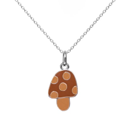 Ketting - Paddenstoel - Zilver - Emaille - Kind - VanPauline - speciaal cadeau