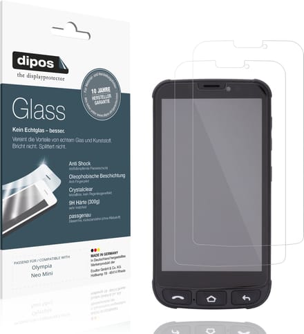 dipos – 2x Pantserfolie geschikt voor Olympia Neo Mini | 9H Screenprotector
