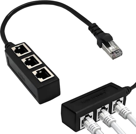 RJ45 Ethernet Splitter Netwerkadapter 1 naar 3 Bussen