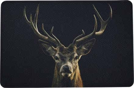 deurmat zwart edelhert 75x50cm