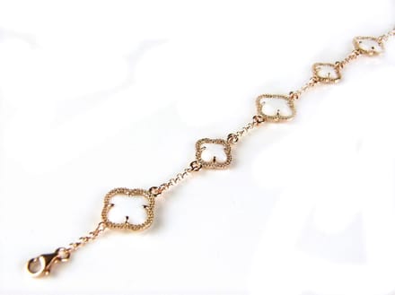 model 5 fiori armband in zilver roze verguld wit