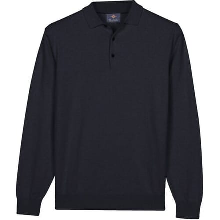 Baileys – Heren Trui – Poloshirt – Polo Pullover – Basic Pullover - Navy - NOS8300-60