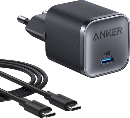 Anker Nano Charger (45W 1C) – Compacte GaN USB-C-oplader – Zwart
