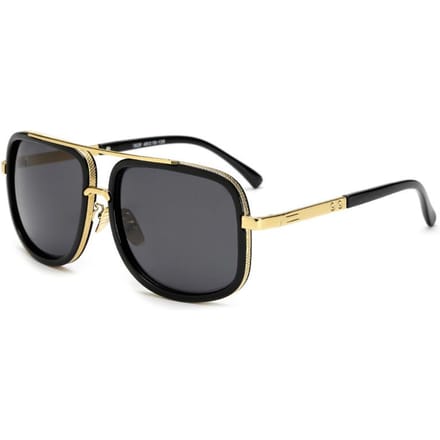 Oversized Mach One Zonnebril Luxe Merk Vierkant Retro Zonnebril voor Mannen Vrouwen Unisex Mode Accessoires black